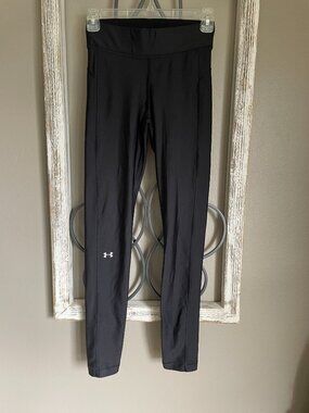 Under Armour HeatGear Compression Leggings Pants Black Women's High Waist Sm.